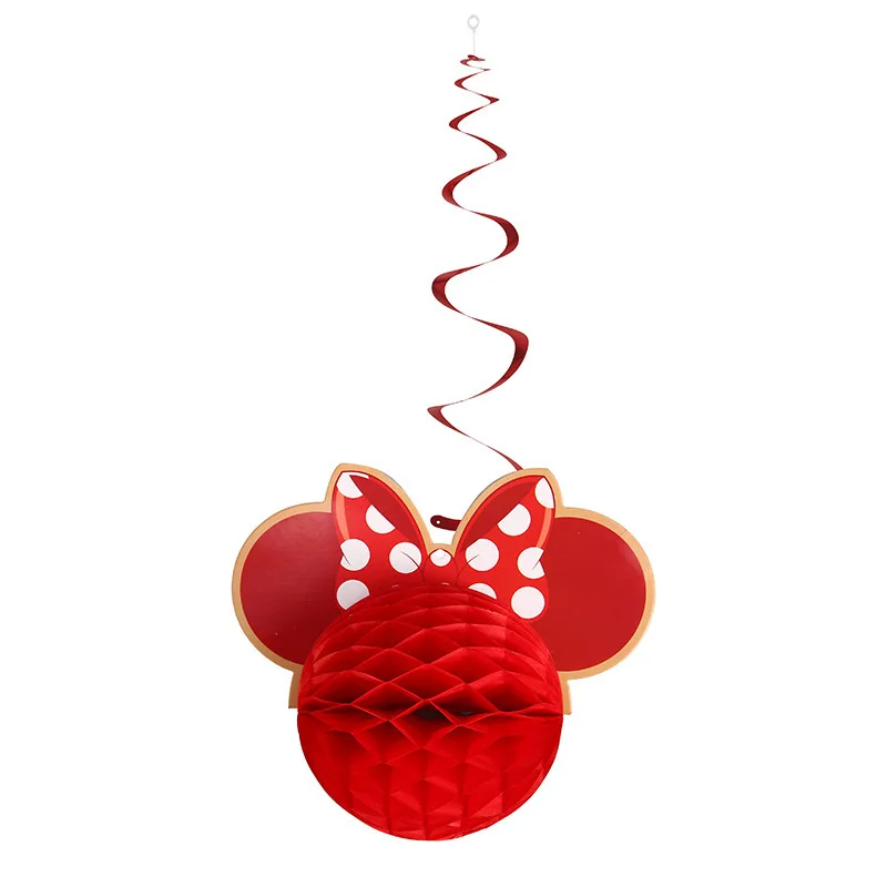 Disney Boy Happy Birthday party Mickey Mouse party honeycomb ball hanging Decor per kid favor soffitto hanging trim party decor