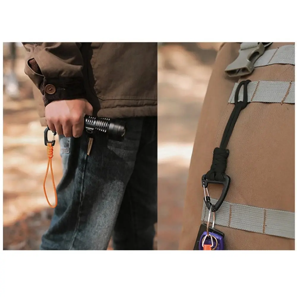 1Pcs Key Ring Umbrella Rope Hook Outdoor Camping Sports Accessories Key Lanyard Keychain Flashlight Small Tool 7-core Braid Rope