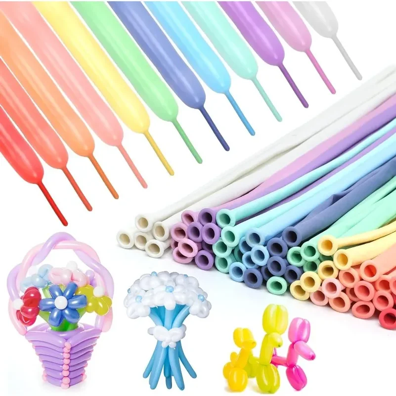 Wedding Supply Wholesale - 100Pcs Candy Colored Long Balloons Scene