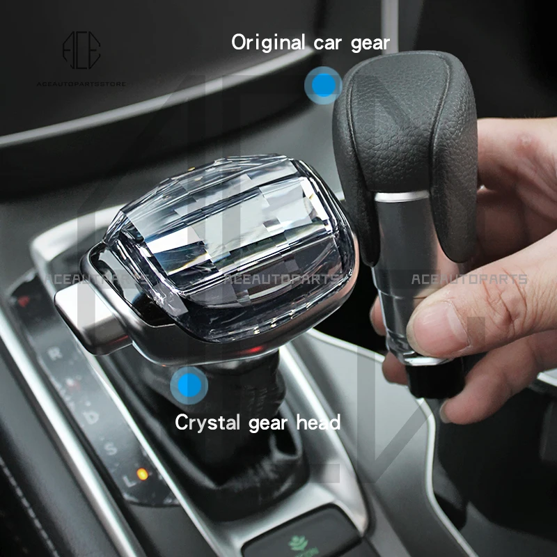 For Honda Accord Crystal Material Gear Shift Knob Transmission Control Lever Interior Decoration