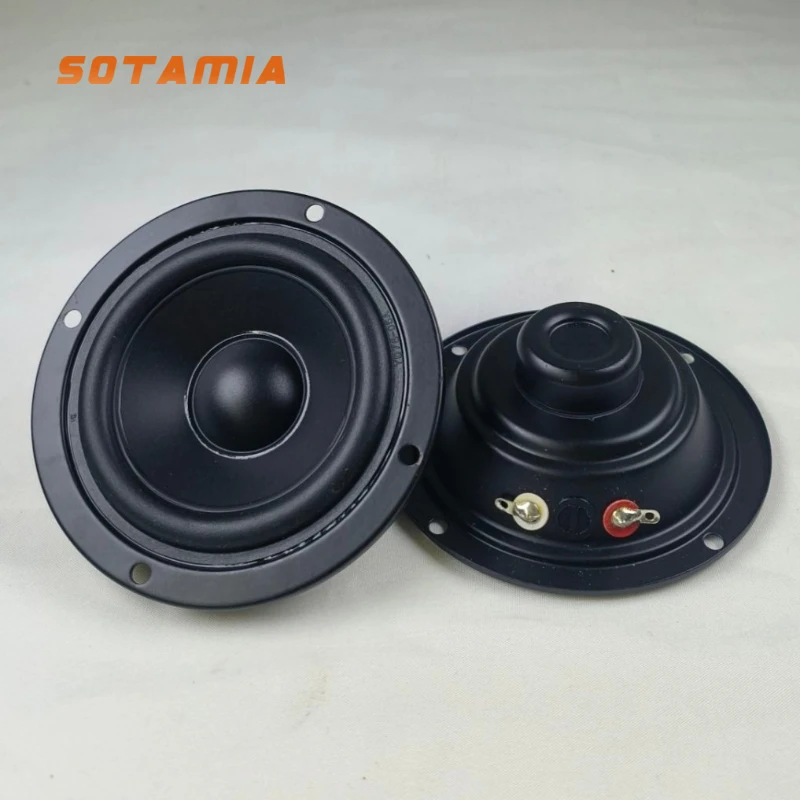 Sotamia 2 pçs 3 Polegada alto-falante de áudio alta fidelidade 4 ohm 30w à prova dwaterproof água potência alto-falante diy multimídia música bluetooth alto-falante