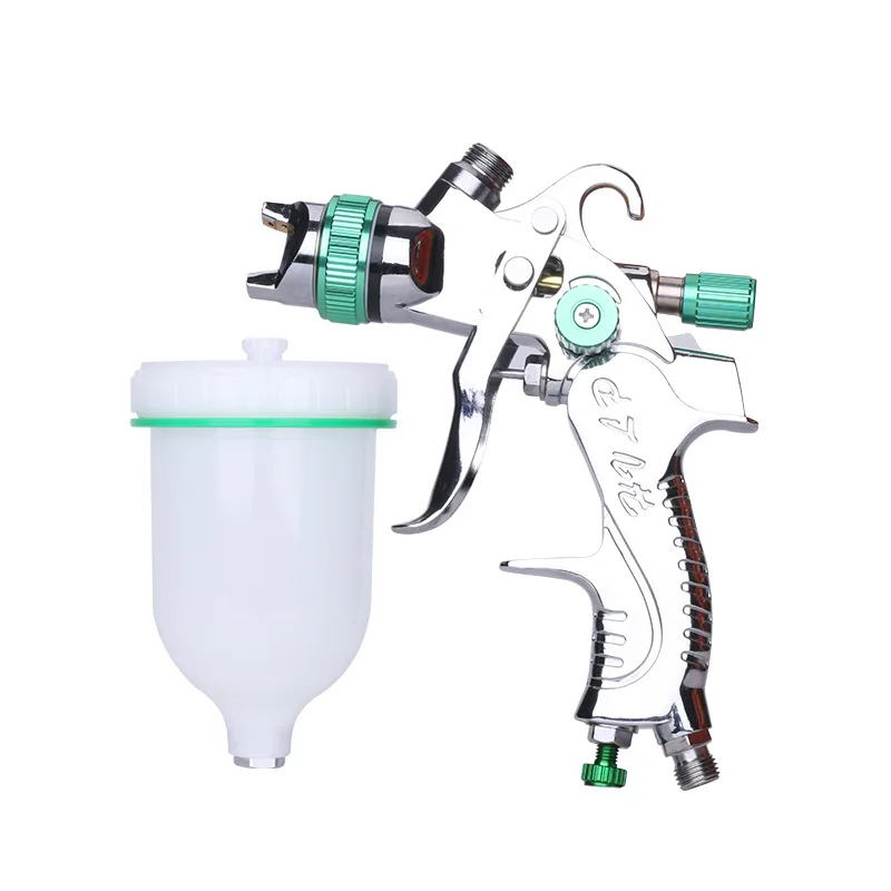 Set Pistola a Spruzzo ad Aria HVLP con Alimentazione a Gravità, Tazza da 600ml, Ugelli Intercambiabili 1.7/2.0/2.5mm, Spruzzatore di Vernice Pneumatico per Verniciatura Auto