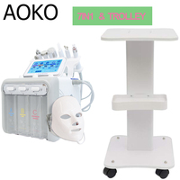 AOKO 6/7 In1 H2-O2 Hydro Dermabrasion Microdermabrasion  Bio-lifting Spa Facial Ance Pore Cleaner  Facial Bubble Machine