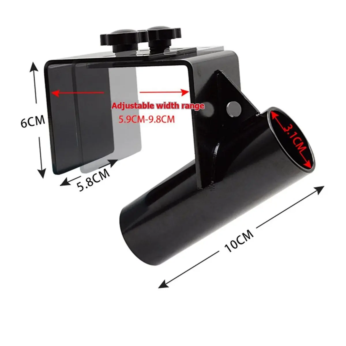 

(ABYM) Металлический регулируемый держатель для удочек на санки для зимней рыбалки, портативный держатель для удочек для рыболовных домиков на санках