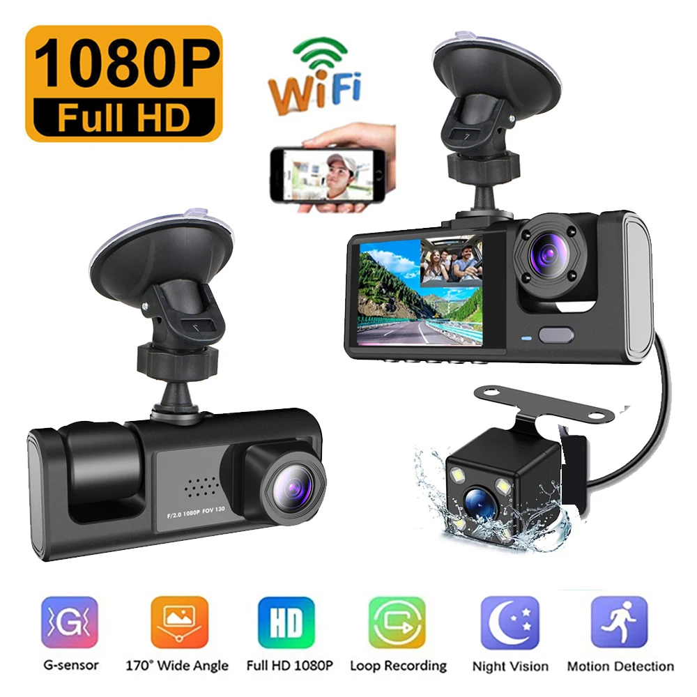 

Car DVR WiFi Full HD 1080P Dash Cam Rear View Vehicle Reverse Camera Video Recorder Night Vision Auto Dashcam Car Accessories