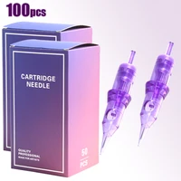 Aguja de cartucho de tatuaje de seguridad esterilizada, membrana desechable 3RL, maquillaje permanente para pistola de tatuaje, 100 piezas