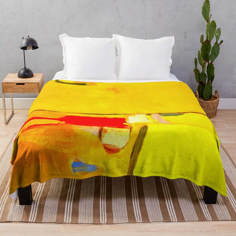 A Day at the Races - Richard Diebenkorn Throw Blanket Hairy Decoratives Blankets