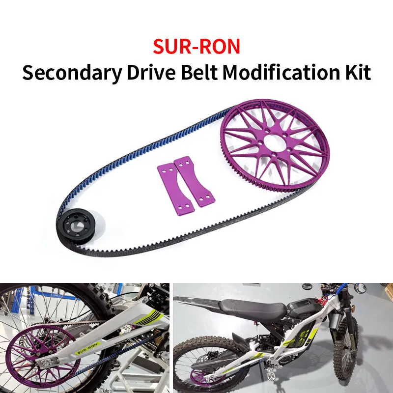 

For SURRON Light Bee X S Secondary Drive Rear Flat Fork Modified Belt Set Kit Off-road Dirtbike Motorcycle Accessories SUR-RON