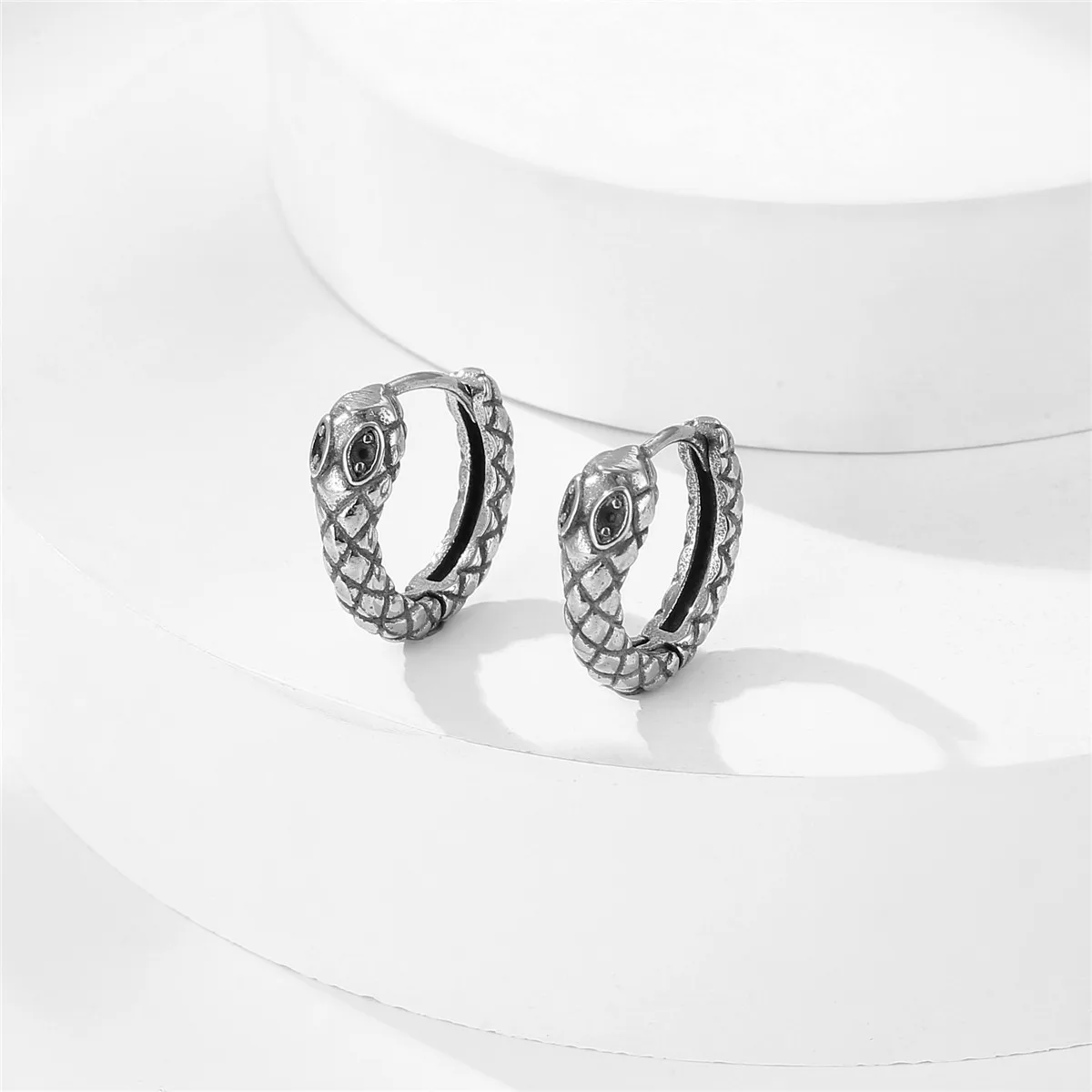Punk Skull Earrings Set Stainless Steel Earrings 2025 Jewelry Accessories Piercing Hoops