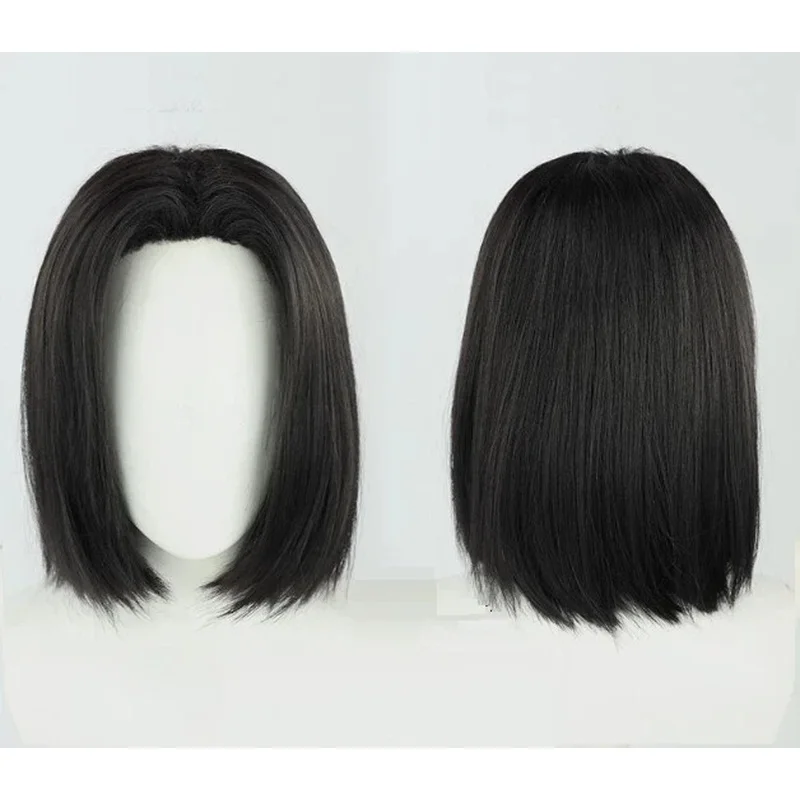 New Layered Women's Short Natural Black Straight Wigs 12 Inch