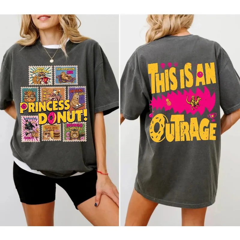 Princess Donut Science Fiction Book Enthusiast Women's T-shirt Four Seasons New Style Unisex High Street T-shirt