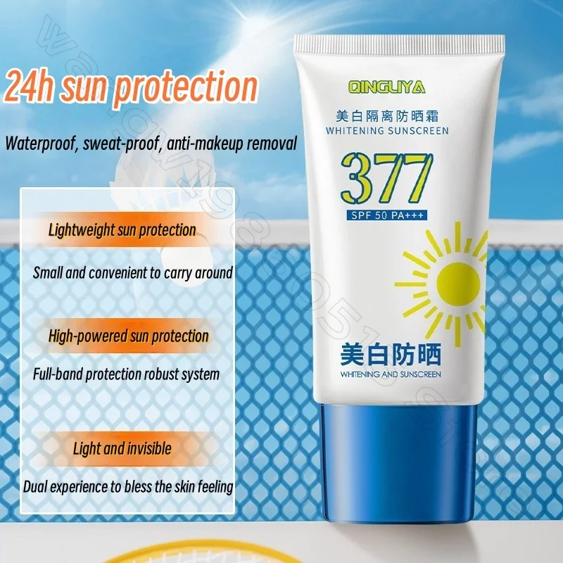 377 Sunscreen 50ml Sunscreen Prevention and Sunburn Isolation UV SPF50+ Lightweight and Breathable Sunscreen 50ml