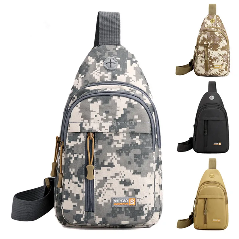 

2022 New Camouflage Men's Shoulder Bags Canvas Crossbody Bags Male Sling Theft Chest Bag Waterproof Short Trip Messengers Pack