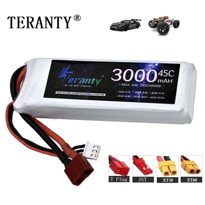 بطارية TERANTY 2S لـ Wltoys 144001 3000mAh Lipo 7.4v بطارية عمداء T سباق السيارات قارب طائرات بدون طيار بطارية ألعاب التحكم عن بعد