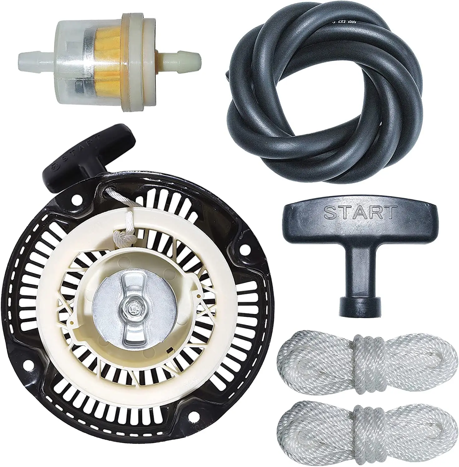 Recoil Pull Starter For Robin For Subaru EH12 Fuel Filter Line Handle Grip Rope Kit