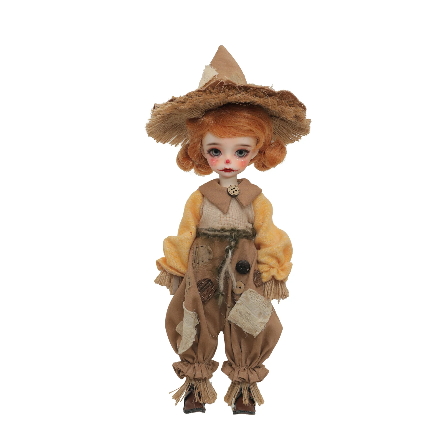 BJD ドール 1/6 ニッタ F 手作りかかし樹脂フィギュア ピエロ 作物の守護者 帽子付き シュガフェアリー フルセット