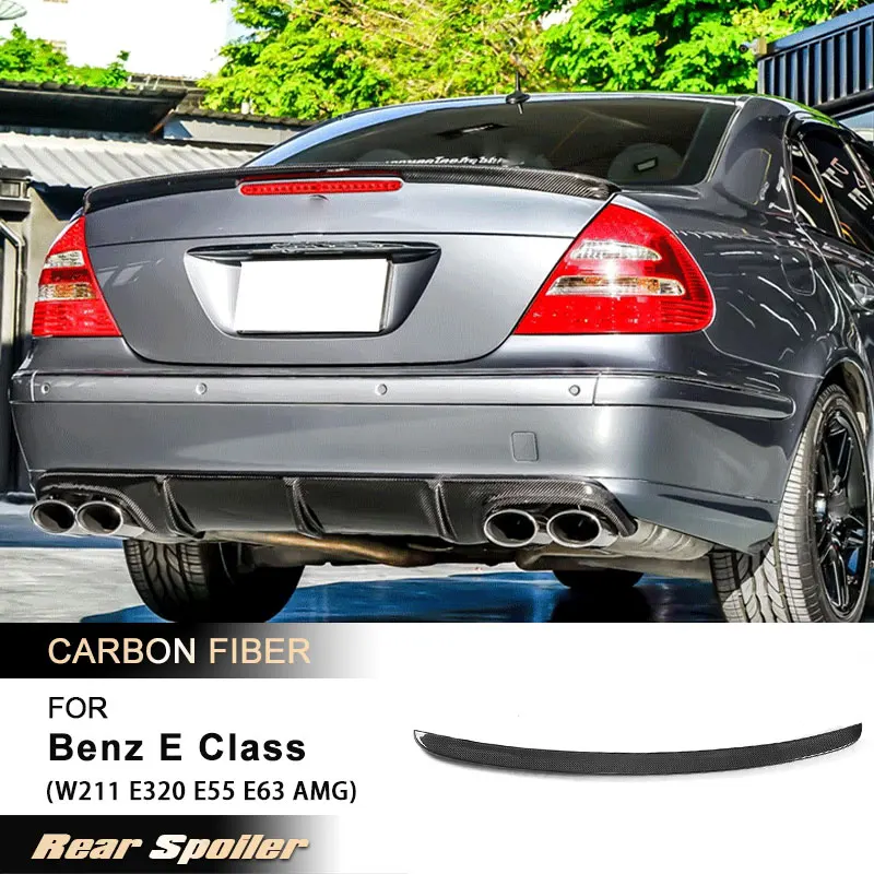 

Car Rear Trunk Spoiler Wings for Mercedes Benz E Class W211 E320 AMG 2002-2008 Rear Spoiler Boot Lid Wing Lip Carbon Fiber