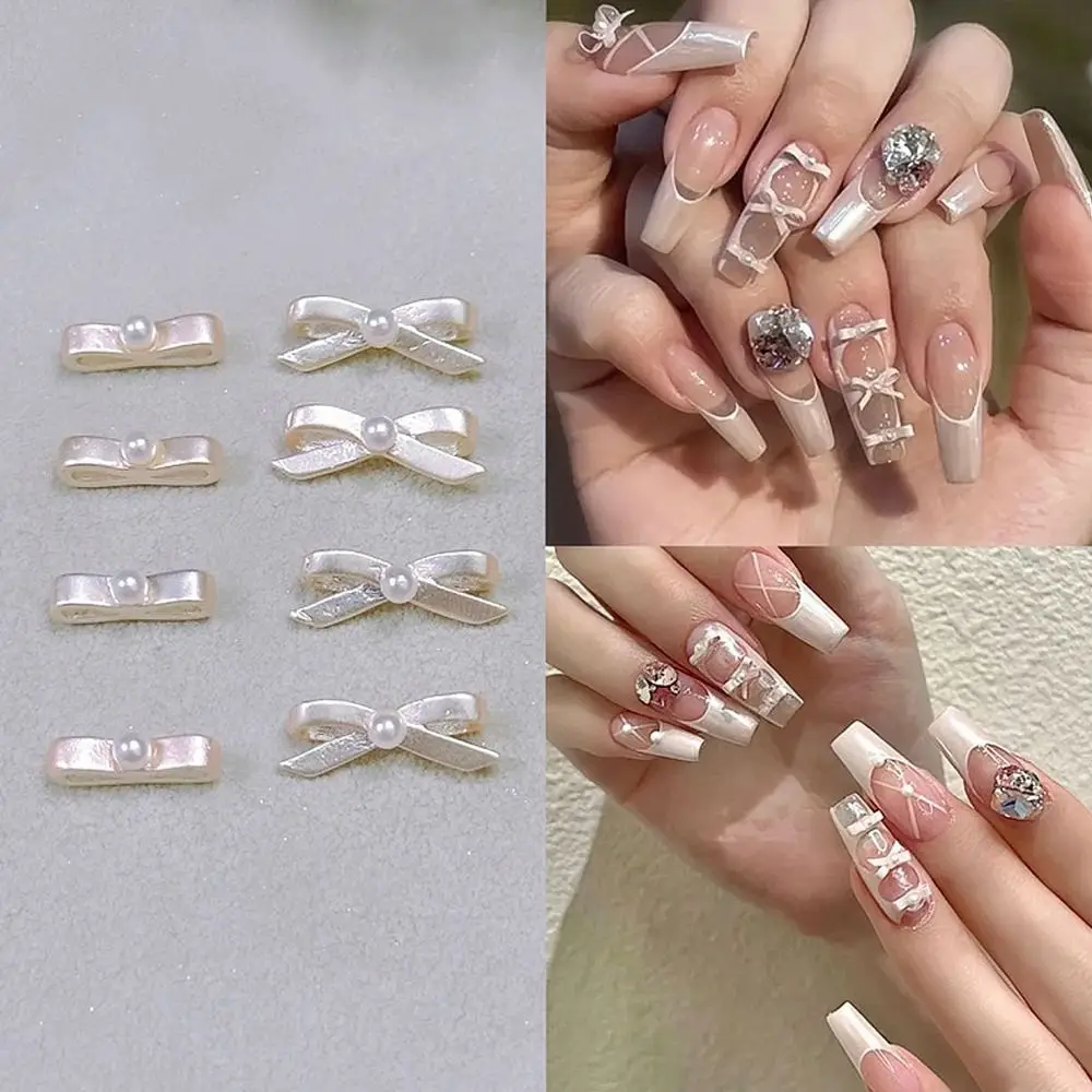 Ballet Dance Shoes Bow-Tie Nail Charm Ballerina Rhinestone 3D Nail Art Decoration Retro Stable Manicure Accessories Female