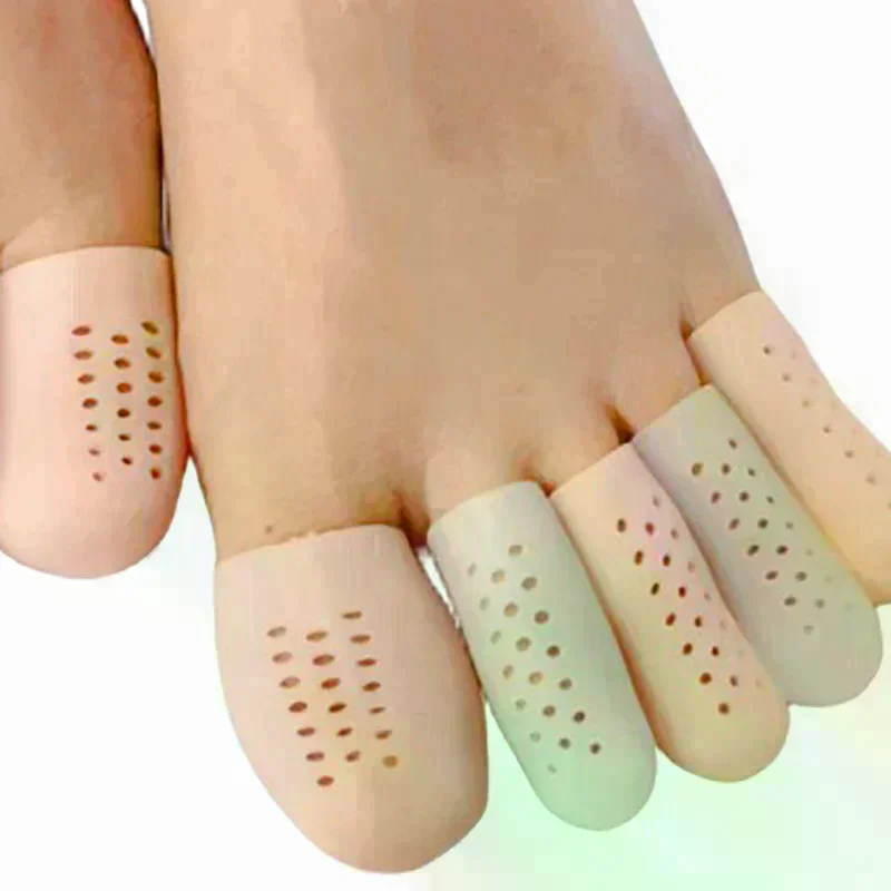 5pair Foot Care Silicone Finger Toe Cap Protector Cover Thumb Sleeve Corn Blisters Pain Relief Tube Bunion Correction