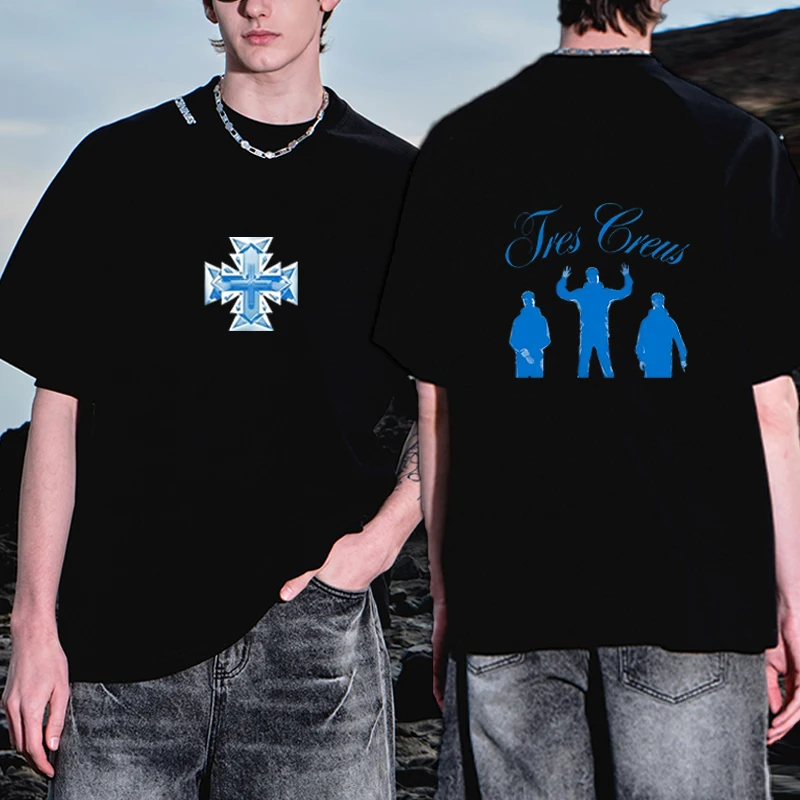 

Rappeur HOKE BBO Tour 2025 Graphic short sleeve T-shirts Men Women High Quality Fashion TShirt Hip Hop Cotton Casual Tops Unisex