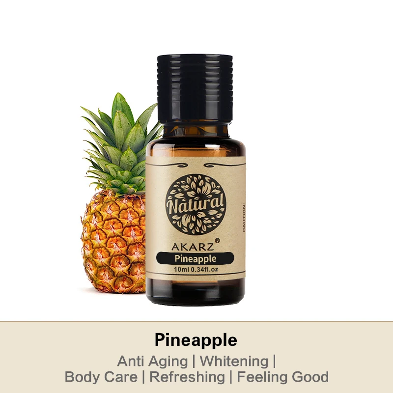 Olio essenziale di ananas AKARZ corpo viso cura della pelle messaggio Spa fragranza lampada aromaterapia olio di ananas