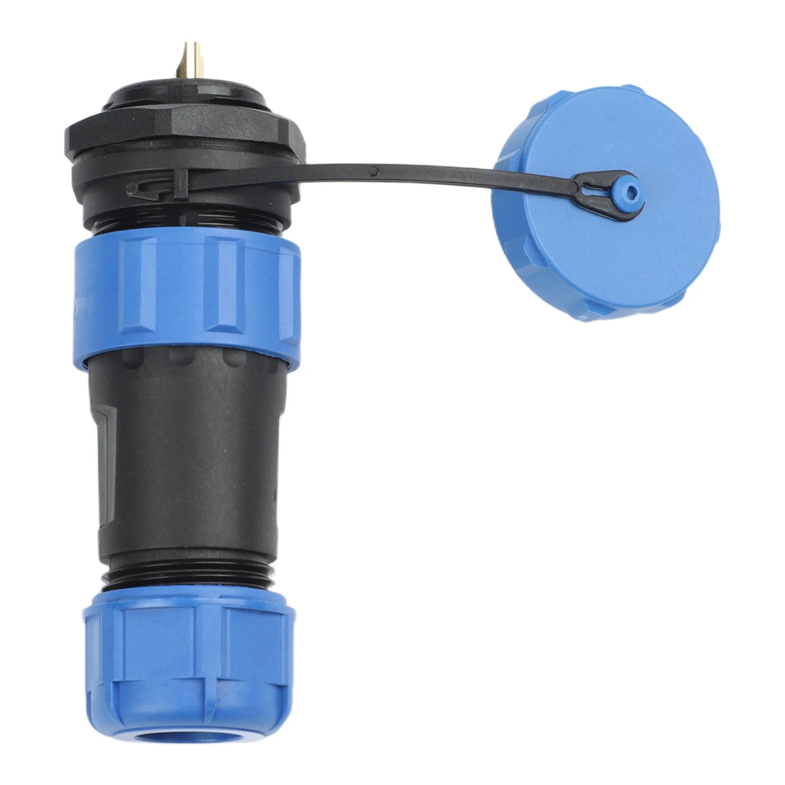 Panel Mount Socket IP68 Connector For Power Equipment Approx. 8.1 Cm 3.19 In 1500V Withstand Voltage Brass Contacts