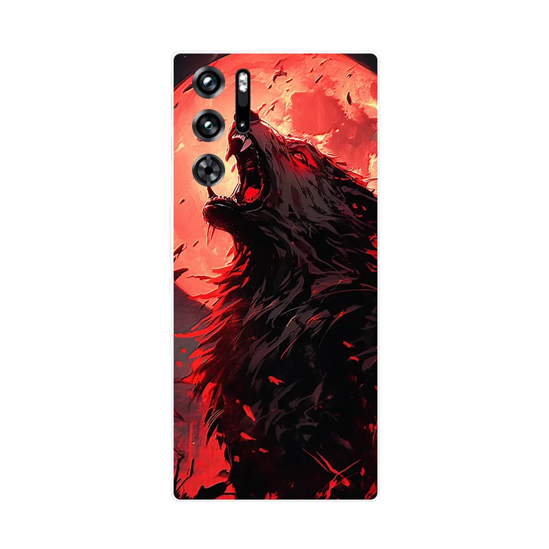 For Red Magic 9 Pro Case Flowers Wolf Soft Silicone Phone Cover for Nubia Red Magic 9 Pro 9S Plus Coque Magic9Pro Fundas