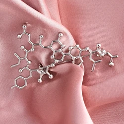 Catuni Oxytocin Obstetric Medicine Pin Brooch Chemistry Molecular Formula Bag Lapel Badge Jewelry Gift for Doctor Nurse Midwife