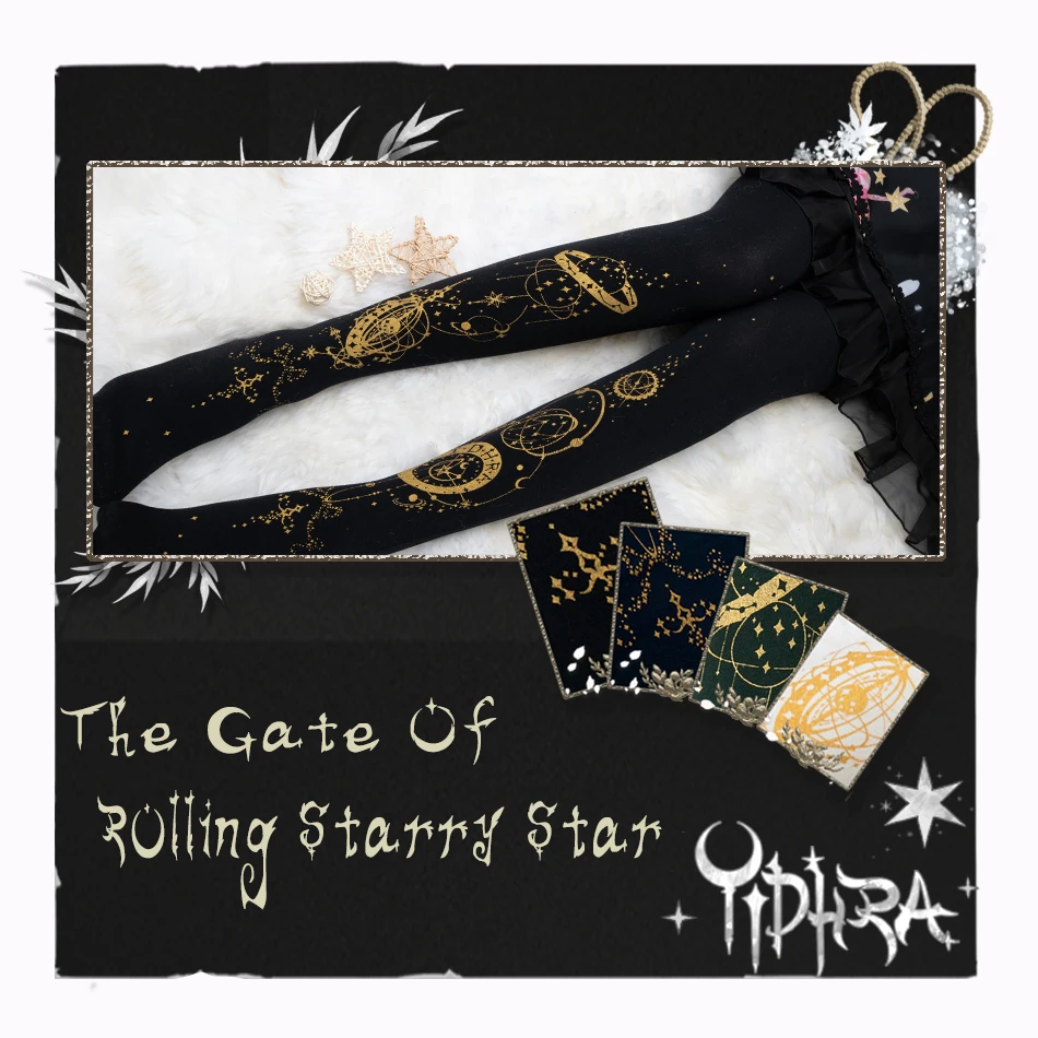 

Оригинальный принт Лолита Созвездие Компас Указатель судьбы Лолита Носки Созвездие Binglian Весна Осень Lo Колготки женские