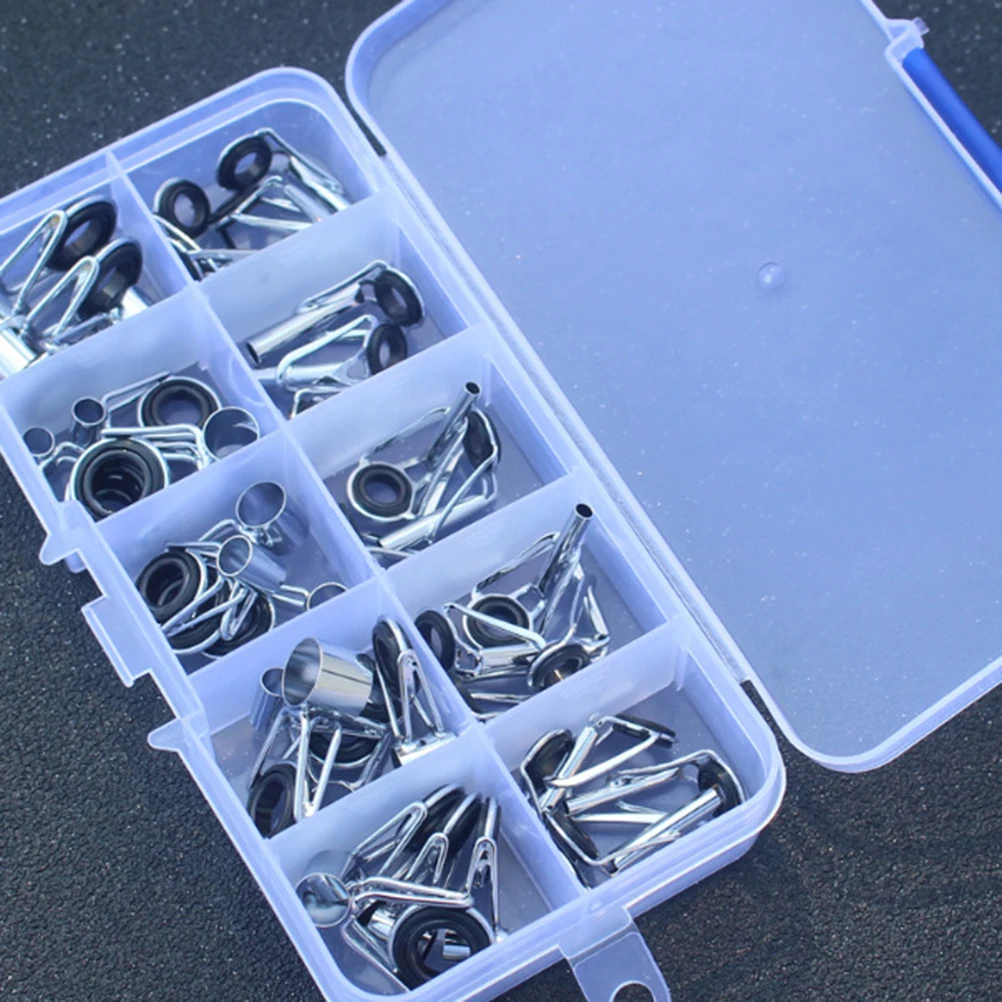 

36 Pcs Fishing Rod Set DIY Kit Repair Lightweight Guides Tips Wear-resistant