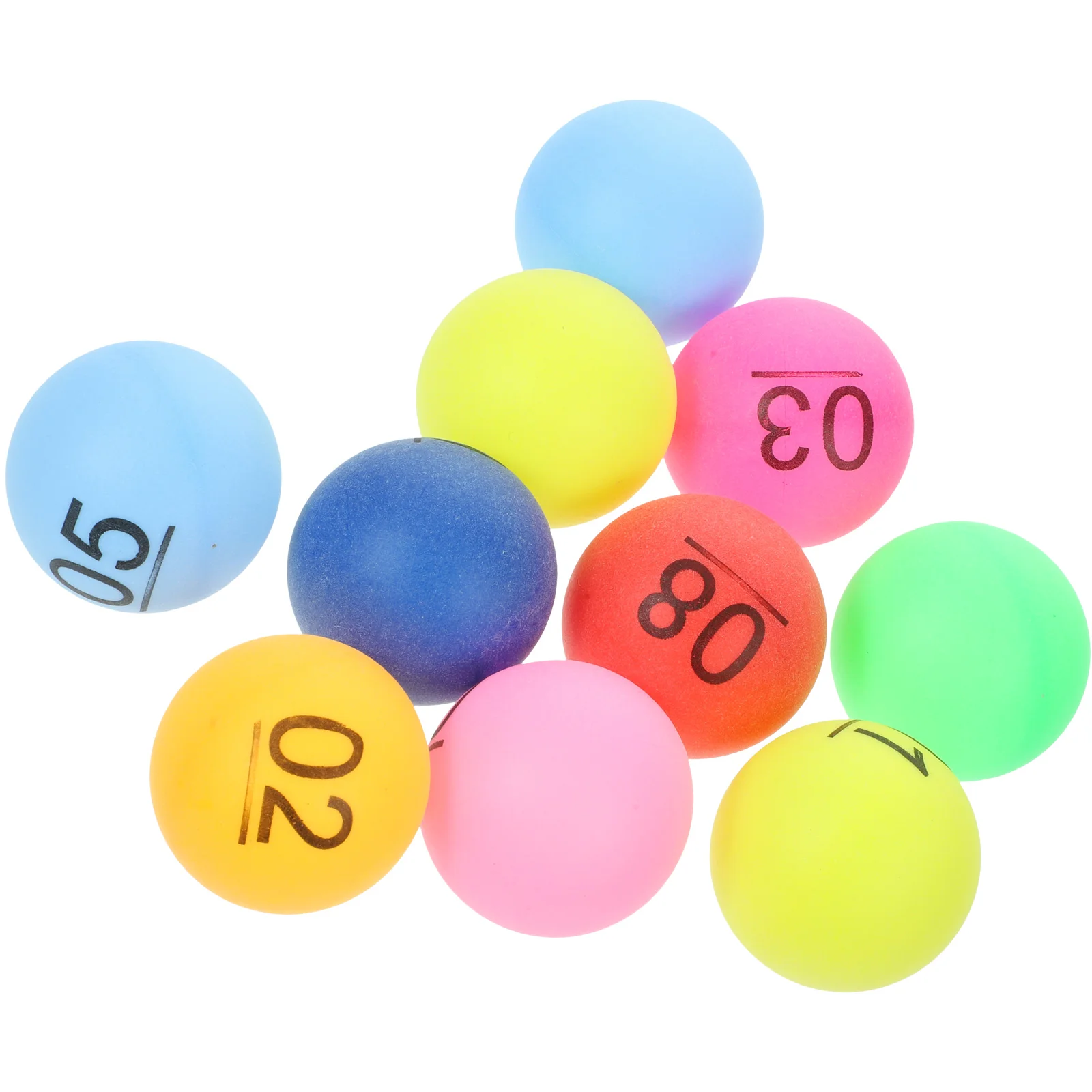 10 Pcs Color Number Ball Lottery Box Selection Party Draw Table Tennis Game Balls Beer Numbered Pp Props
