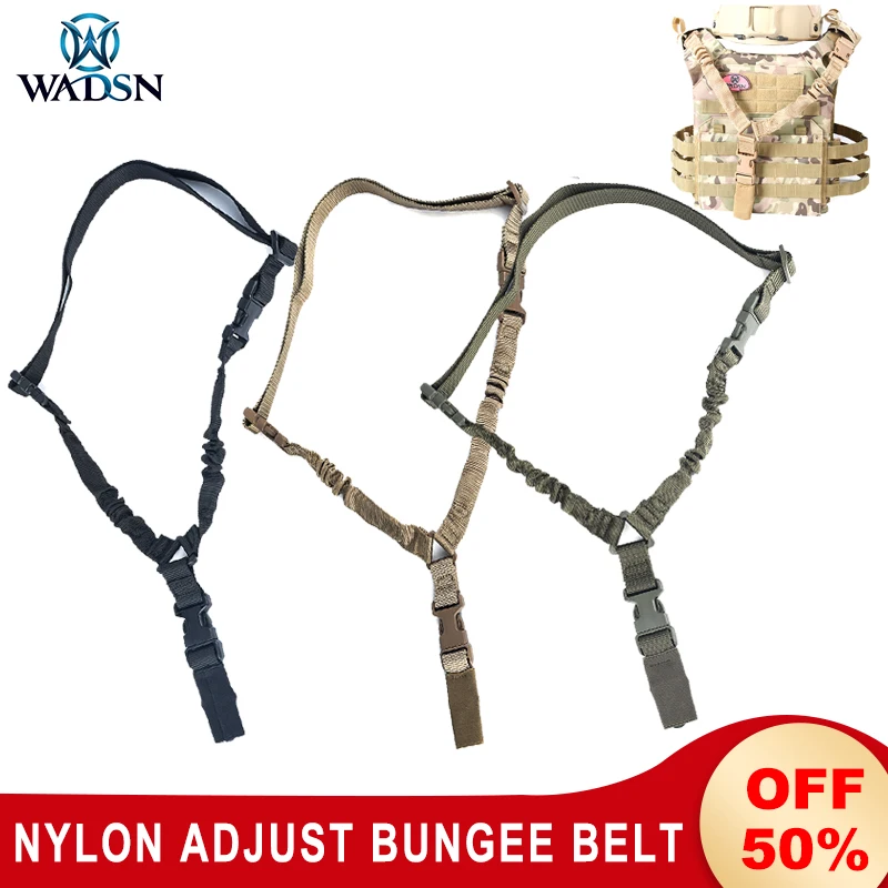 

Wadsn Adjustable Nylon Military Belt Tactical Hunting Rifle Bungee Strap Safe Ropes Adjustable Airsoft Gunbelt Accessories