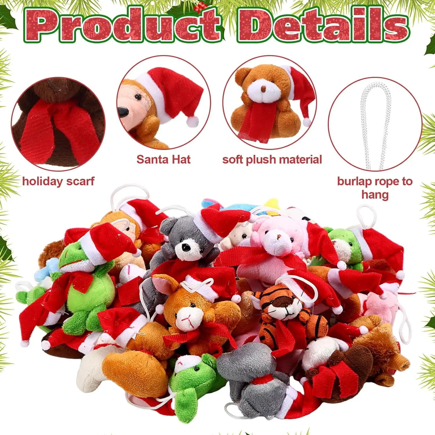 24-120pcs Mini Plush Stuffed Animal Bulk Small Animal Toys Gifts Favor Tiny Plush Keychain Animals For Party Easter Egg Filler