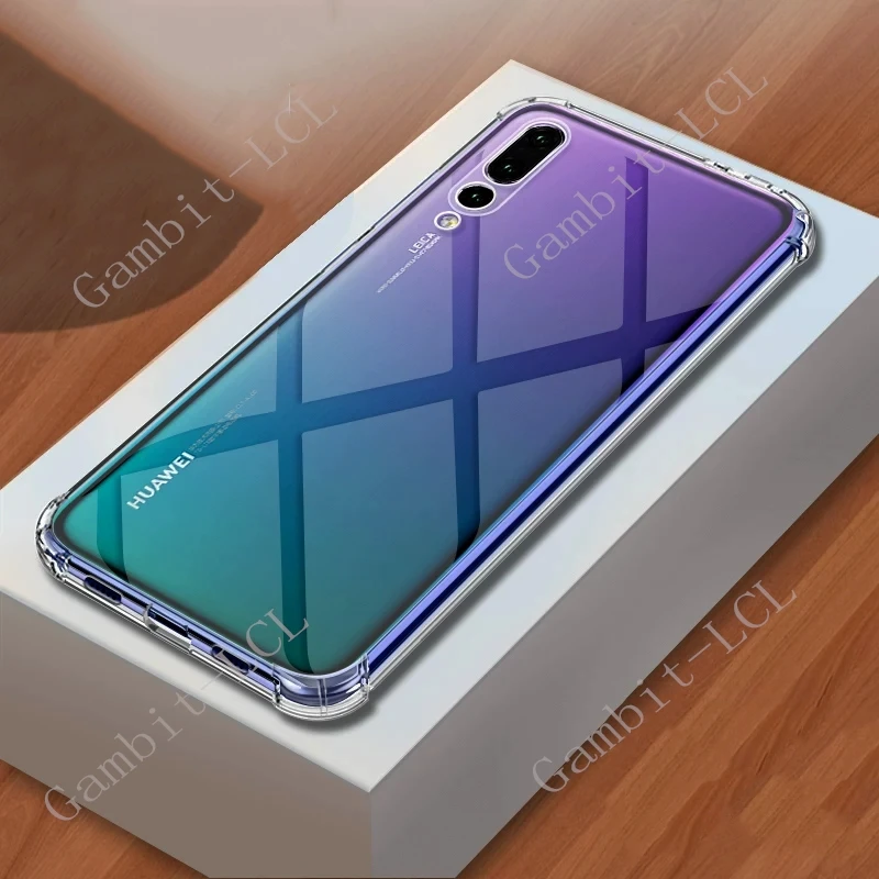 Anti-Falling Case For Huawei P20 Pro CLT-AL00 CLT-AL01 CLT-L04 CLT-L09 Soft TPU Original Shockproof Back Cover ON P20Pro view 6