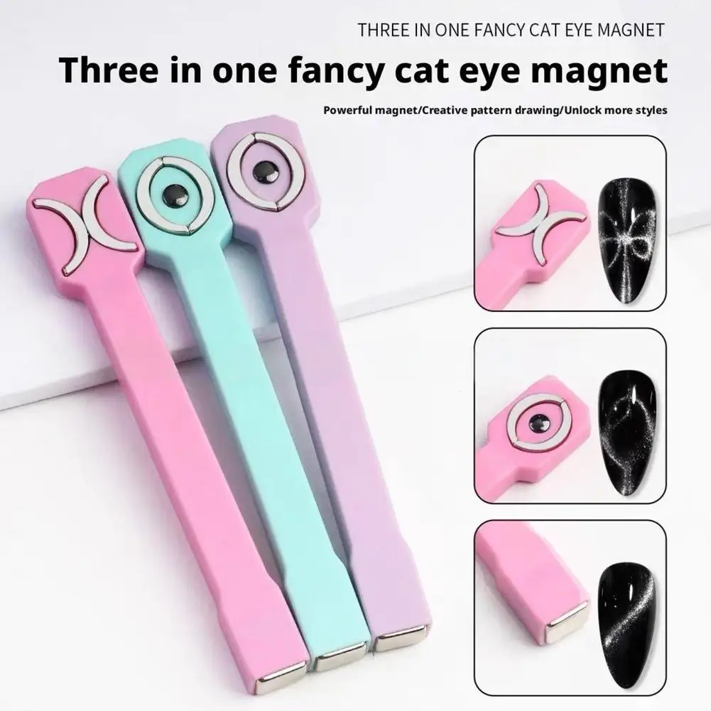 Multi-function Cat Eye Magnet 3 IN 1 Strong Magnetic Stick For Nail Art Design Decoration DIY Manicure Tools