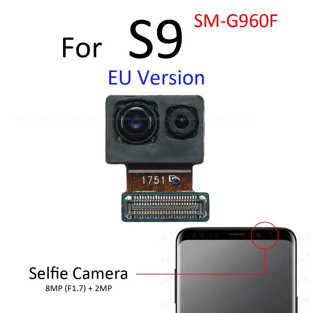 Back Rear Main Camera For Samsung Galaxy S9 Plus G960F G965 Front Selfie Iris Camera Flex Cable Repair Parts