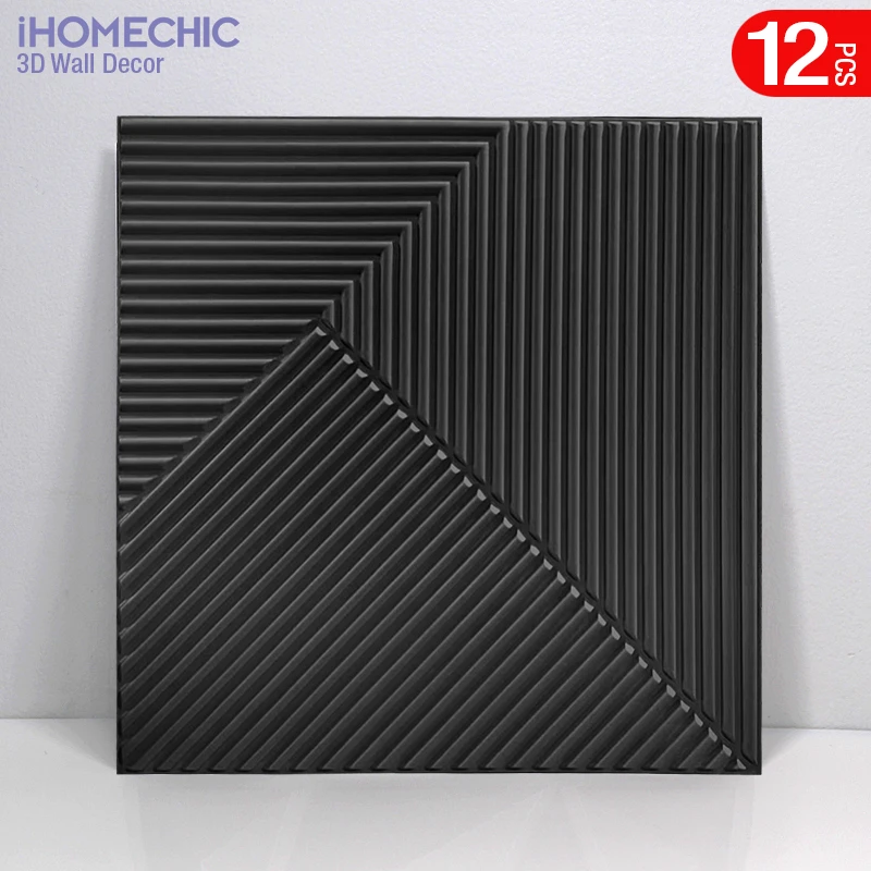 12pcs 50cm wall renovation 3D Stereo Wall Panel Diamond Not self-adhesive tile 3D wall sticker living room Bathroom wall paper