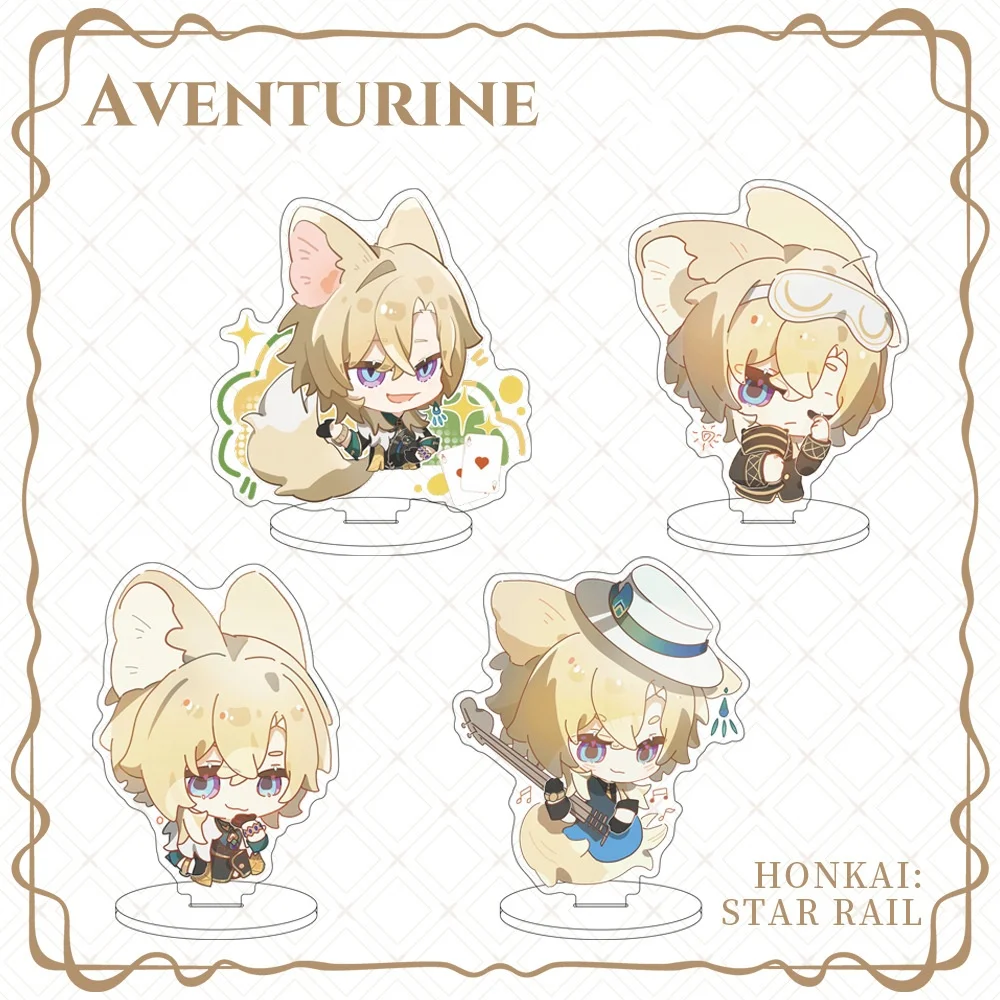 

New Honkai: Star Rail Aventurine Character Stand Cute Cartoon Anime Acrylic Tabletop Ornament Cosplay Game Prop Badge Gift