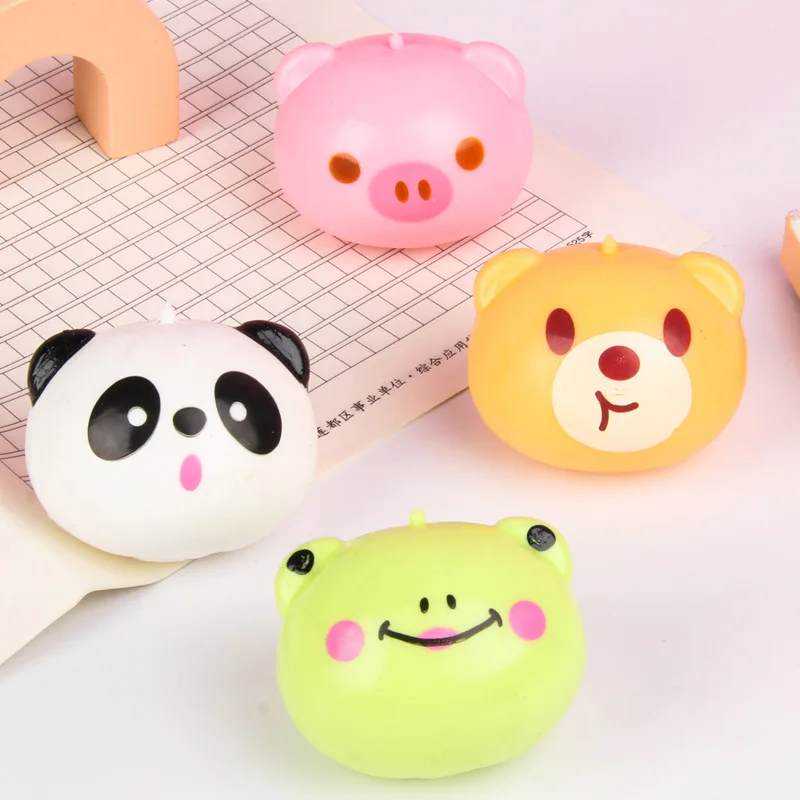 New Kids Bread Colored Panda animals Pinching Joy Cute Cartoon Release Ball Slow Rebound Flour Stress Relief Toy Adult Gift