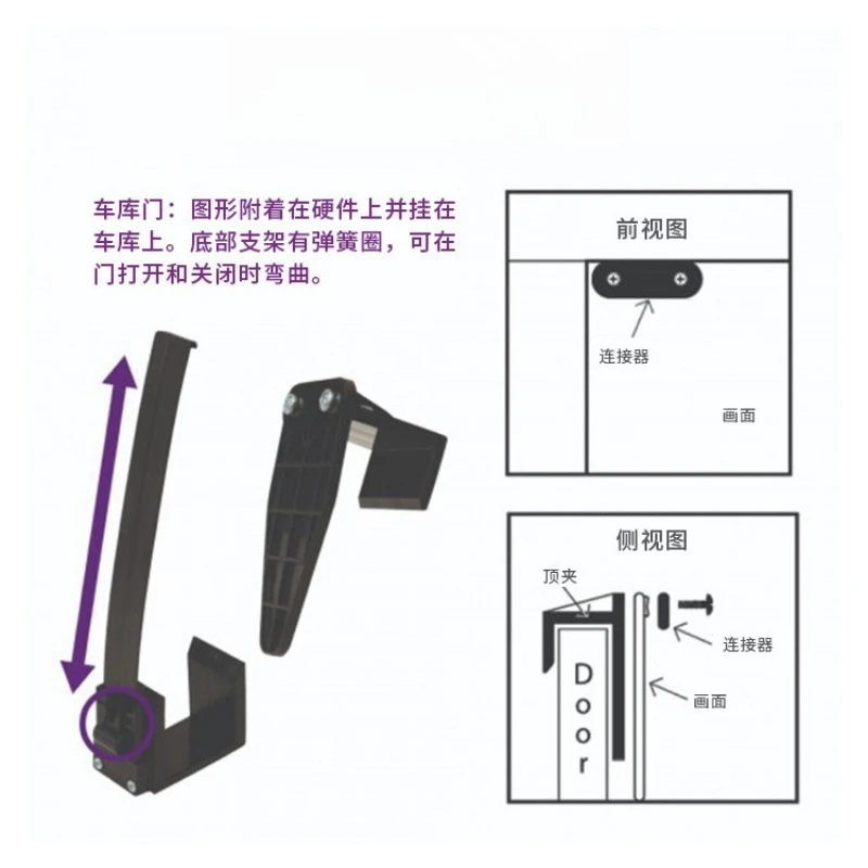 Garage Door Banner Poster Hanging Installation Hardware Kit 4/6 Clamps with Screws Gaskets Quick Mount