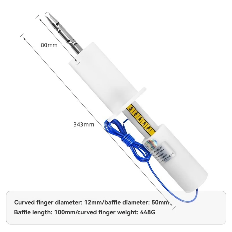 Safety protection level test IP2X/IP20/B type bent finger anti-shock test probe with 50N thrust