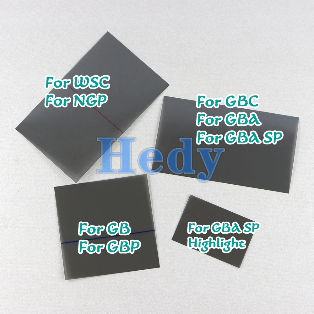 100PCS For WSCC Polarized Polarizer Filter Film Sheet For GB GBP GBA GBC GBASP WSC NGPC Backlit Screen For GBA SP Highlight