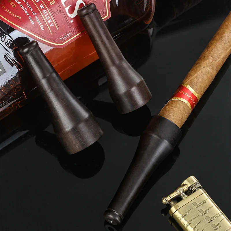 DEJAYA Large Ring Gauge Cigar Mouthpiece Sandalwood Multi Caliber Reusable Tips  Men Smoking Accessories