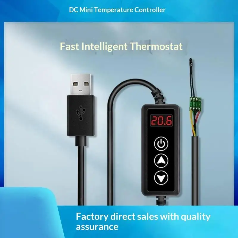 ~W-3301 DC5~12V Micro Thermostat USB Cable Temperature Controller Switch Temp Meter Thermoregulator For Incubator Box