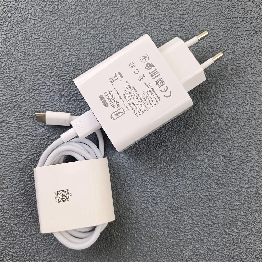 الأصلي هواوي 100 واط ماكس شاحن سريع الاتحاد الأوروبي SuperCharge محول 6A 100 سنتيمتر 6A Usb نوع C كابل ل بورا 70 UItra ماتي 70 60 50 برو +