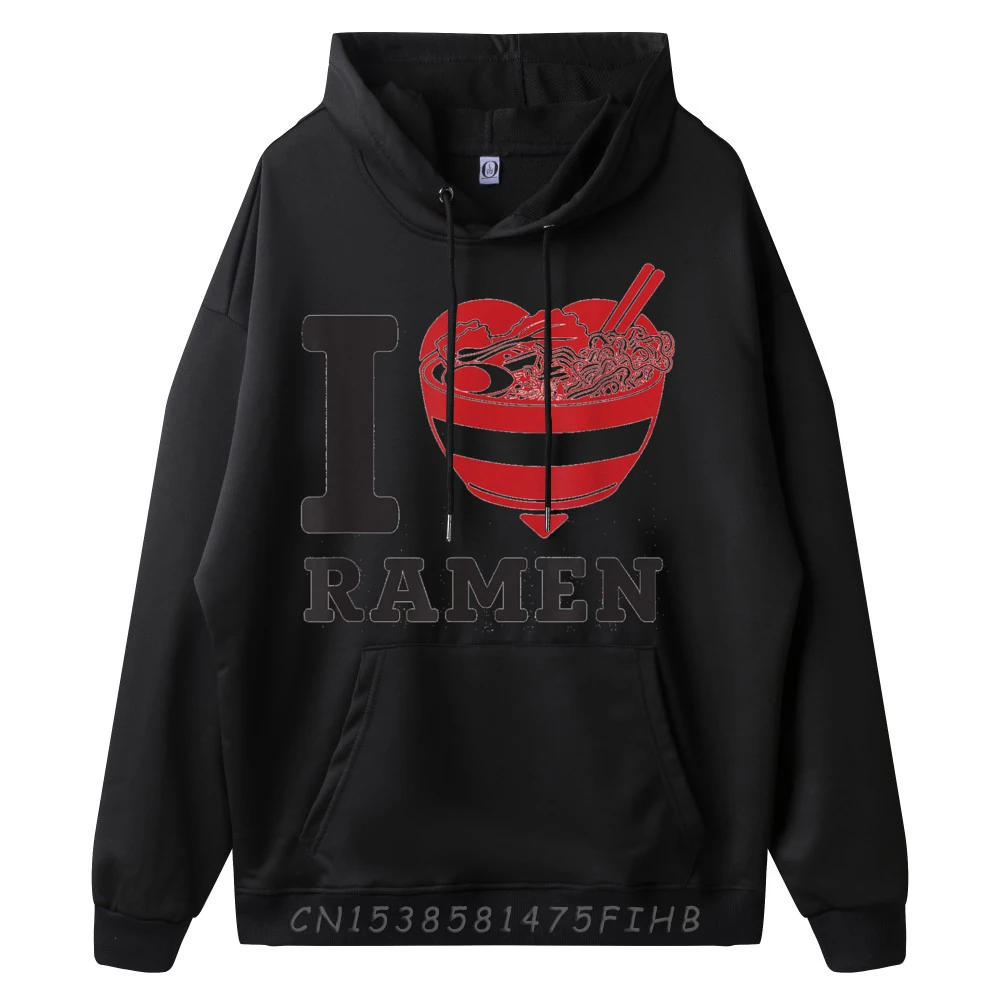 I Love Ramen Noodles Soup Brand Clothing Women Men's Polyester Fiber Hoodie St Patrick's Day