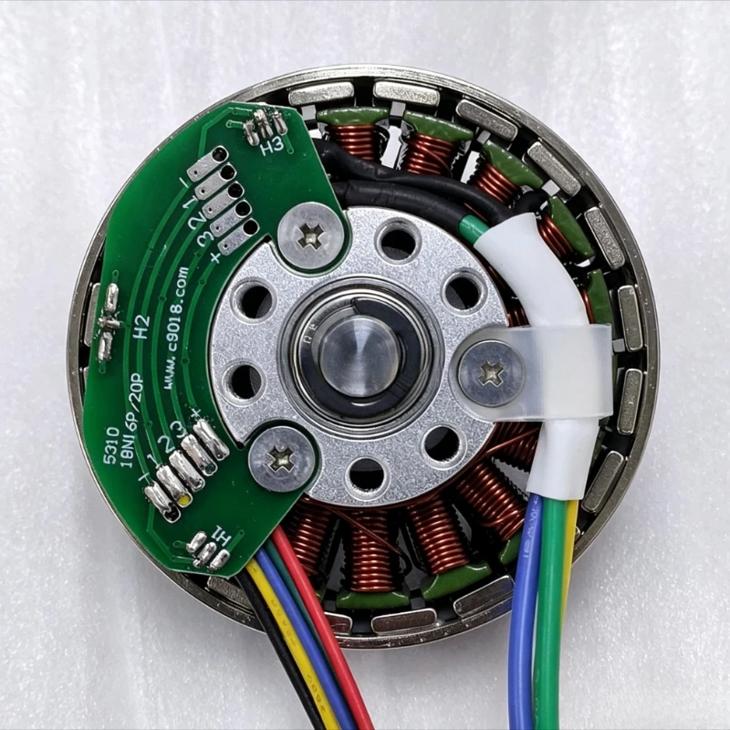 5310 90W Flat‑Disc 3‑Phase DC Brushless Motor with Hall Sensor Outer Rotor Motor Kit Optional Driver IR Remote Speed Control