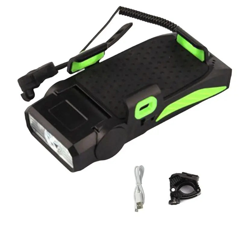 NEW HOT In Stock-Usb Rechargeable Bike Headlight Waterproof Cycling Light Bike Horn And Power Bank Frontlight For Outdoor Cyclin