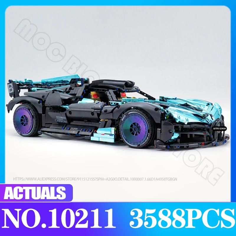 MOCBRICK High-Tech Power Speed Champions Buga BolidEE Model 10211 Racing Car Buidling Block Brick Children Educational Toys Gift