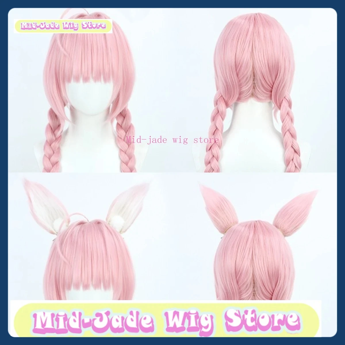 Perruque de Cosplay Mid-jade, magasin Hololive Gen 6 Hakui Koyori, perruque de Cosplay d'halloween, restauration de personnages d'anime, Costumes et accessoires